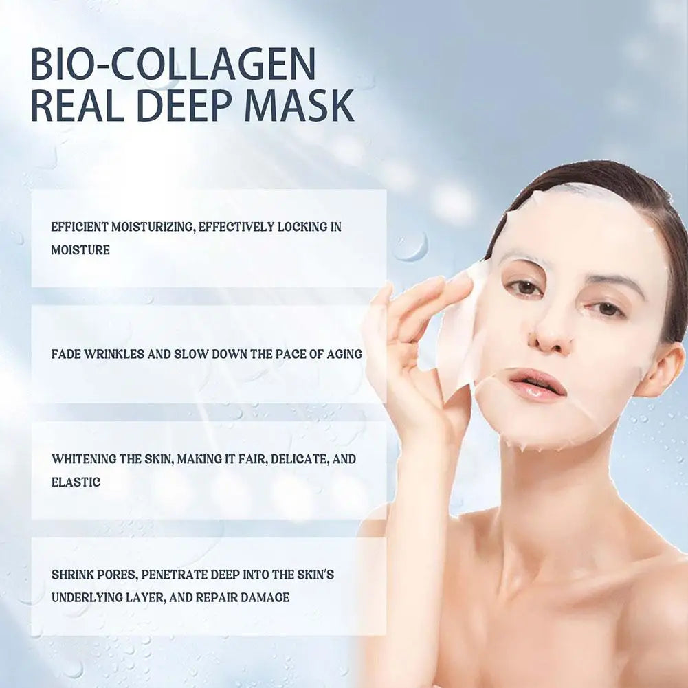 Real Deep Bio Collagen Mask Deep Moisturizing Hydrating Overnight Face Mask Refreshing Brightening firming Skin Care mask